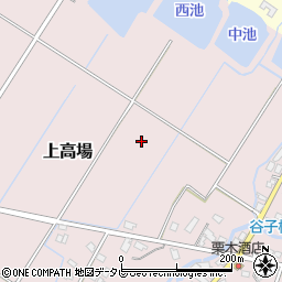 福岡県朝倉郡筑前町上高場周辺の地図