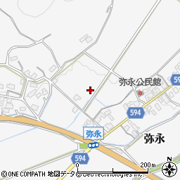 福岡県筑前町（朝倉郡）弥永周辺の地図