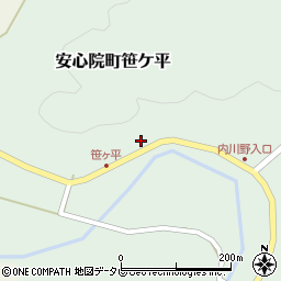 大分県宇佐市安心院町笹ケ平355周辺の地図