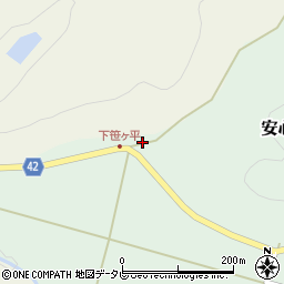 大分県宇佐市安心院町笹ケ平94周辺の地図