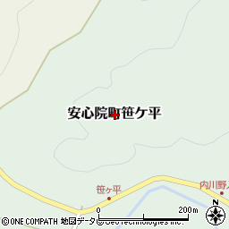 大分県宇佐市安心院町笹ケ平周辺の地図