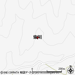 高知県高岡郡梼原町東川周辺の地図