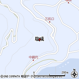 愛媛県西宇和郡伊方町塩成周辺の地図