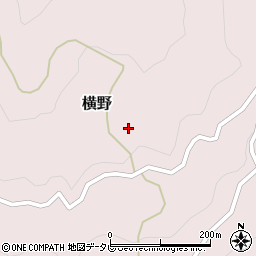 愛媛県大洲市横野233周辺の地図