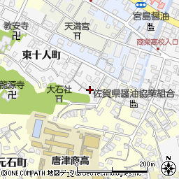佐賀県唐津市十人町80-2周辺の地図