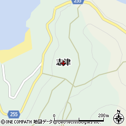 愛媛県伊方町（西宇和郡）志津周辺の地図