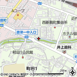 新興橋周辺の地図
