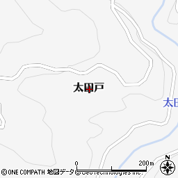 高知県高岡郡梼原町太田戸周辺の地図