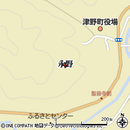 高知県津野町（高岡郡）永野周辺の地図