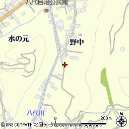 愛媛県八幡浜市八代野中周辺の地図