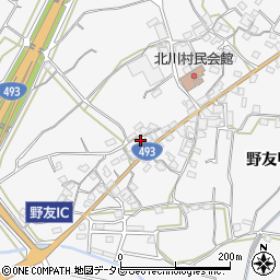 高知県安芸郡北川村野友甲731-1周辺の地図