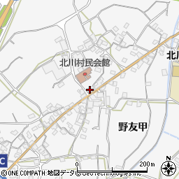 高知県安芸郡北川村野友甲832周辺の地図
