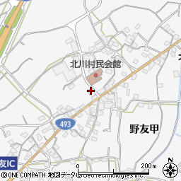 高知県安芸郡北川村野友甲718周辺の地図