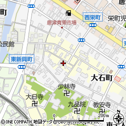 佐賀県唐津市大石町周辺の地図