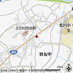 高知県安芸郡北川村野友甲838-2周辺の地図