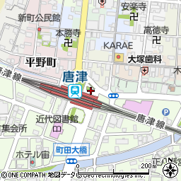 唐津駅周辺の地図