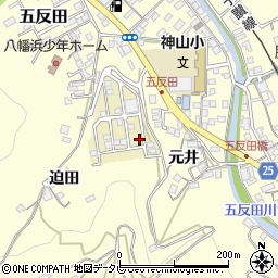愛媛県八幡浜市元城団地38周辺の地図