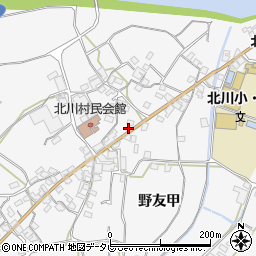 高知県安芸郡北川村野友甲838-6周辺の地図