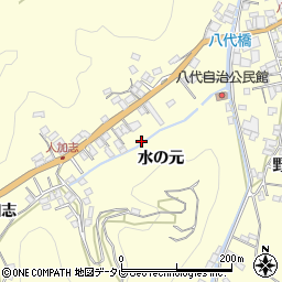 愛媛県八幡浜市八代水の元周辺の地図