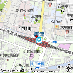 ＪＲ九州レンタカー＆パーキング唐津駅北口自動車整理場駐車場周辺の地図