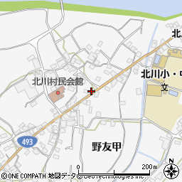 高知県安芸郡北川村野友甲857周辺の地図