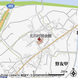 高知県安芸郡北川村野友甲614周辺の地図