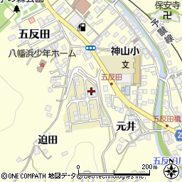 八幡浜市役所　神山地区公民館周辺の地図