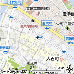 佐賀県唐津市材木町周辺の地図