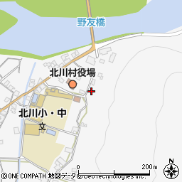 高知県安芸郡北川村野友甲1491-1周辺の地図