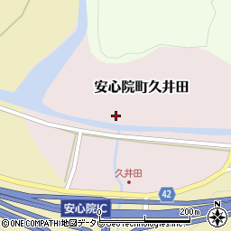 大分県宇佐市安心院町久井田周辺の地図