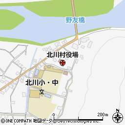 高知県北川村（安芸郡）周辺の地図