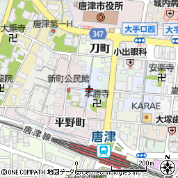 佐賀県唐津市八百屋町周辺の地図