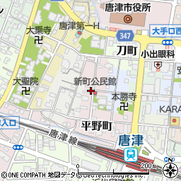 佐賀県唐津市新町周辺の地図
