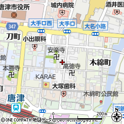 佐賀県唐津市中町周辺の地図