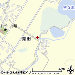 福岡県朝倉郡筑前町栗田周辺の地図