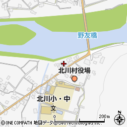 高知県安芸郡北川村野友甲1561周辺の地図