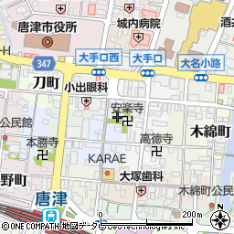 佐賀県唐津市呉服町周辺の地図