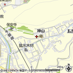 愛媛県八幡浜市五反田周辺の地図
