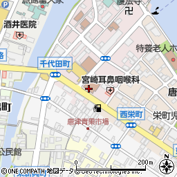 唐津地域総合保健医療センター　健康検診センター部門検診受付室周辺の地図