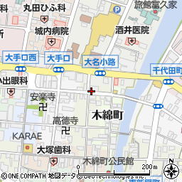 旧唐津銀行周辺の地図