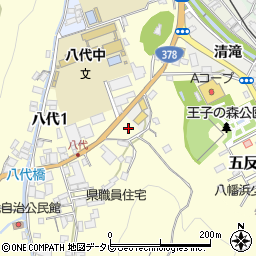 愛媛県八幡浜市八代王子周辺の地図