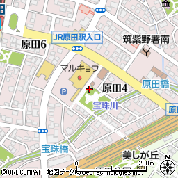 原田まちかど広場トイレ周辺の地図