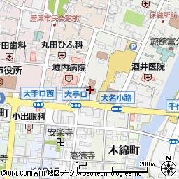 唐津簡易裁判所周辺の地図