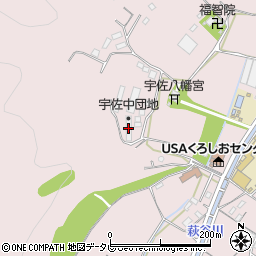 宇佐中団地周辺の地図