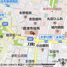 唐津市役所保健福祉部　福祉総務課周辺の地図