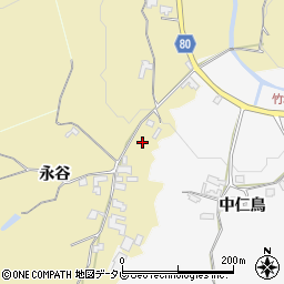 福岡県朝倉市永谷1185-1周辺の地図