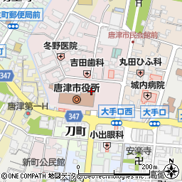 唐津市役所　都市整備部下水道施設課周辺の地図