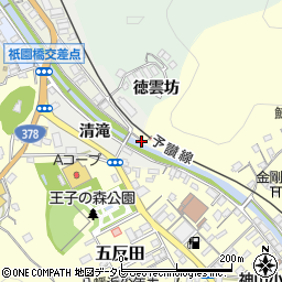 愛媛県八幡浜市矢野町清滝下周辺の地図