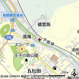 愛媛県八幡浜市矢野町（清滝下）周辺の地図