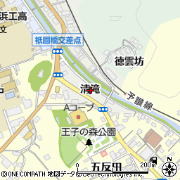 愛媛県八幡浜市矢野町（清滝）周辺の地図